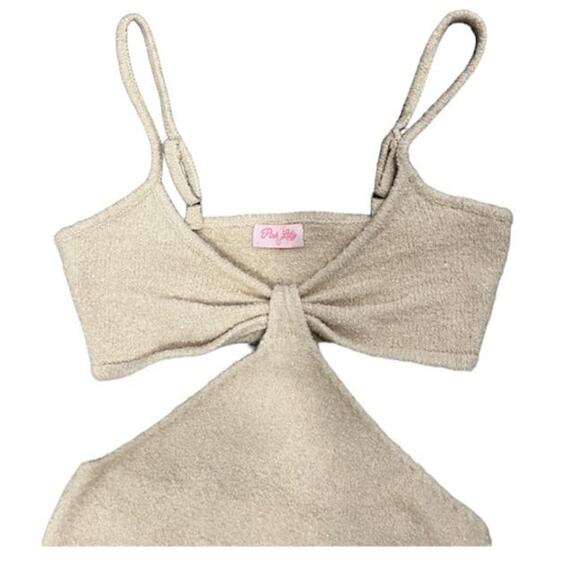 Pink Lily Cutout Bodycon midi crem dress size small - Picture 11 of 13